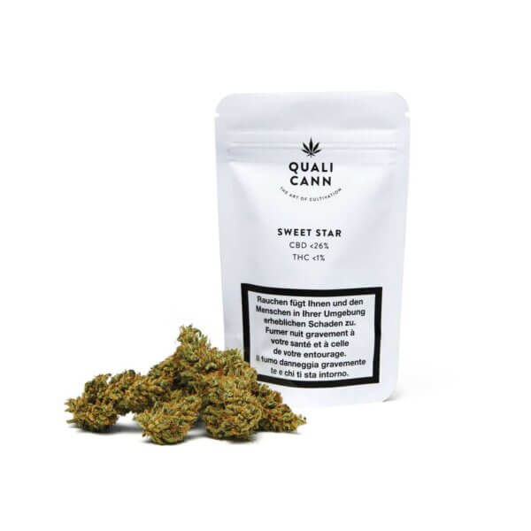 Sweet Star 2Gr|5.5Gr, CBD<26%, THC<1% von Qualicann