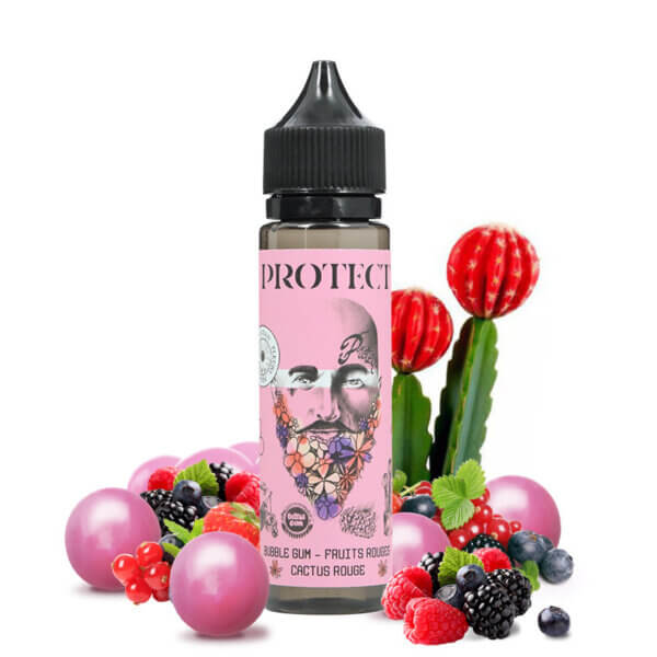 Bubble Gum - Fruits Rouges - Cactus Rouge 50/60ML Shortfill von Protect